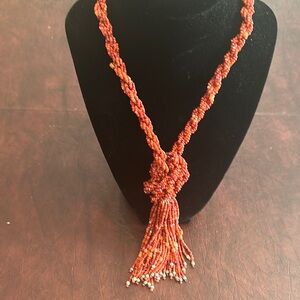 Chico’s Elegant Orange Beaded Necklace